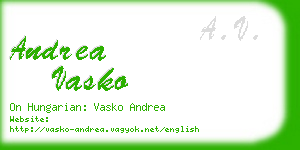 andrea vasko business card